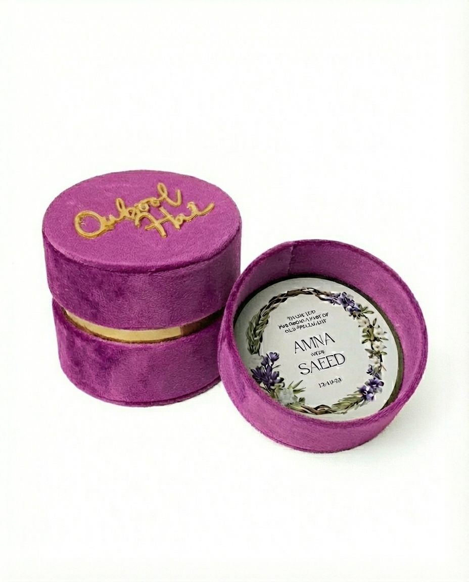 Black Velvet Round Box