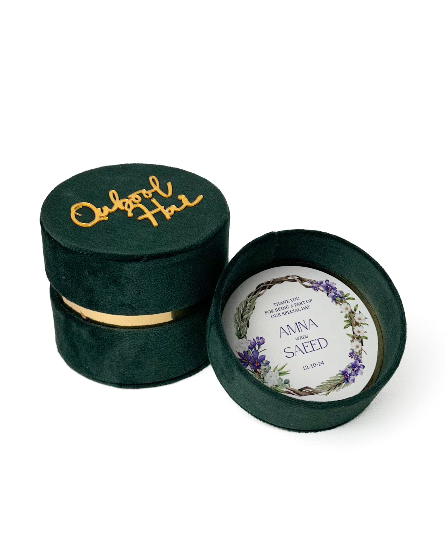 Black Velvet Round Box