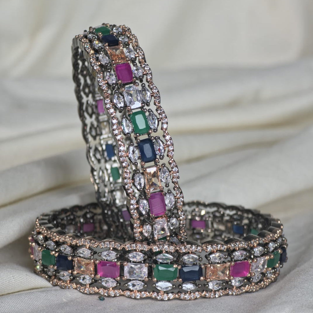 Premium Multi-Color Zircon Kara Set PAIR