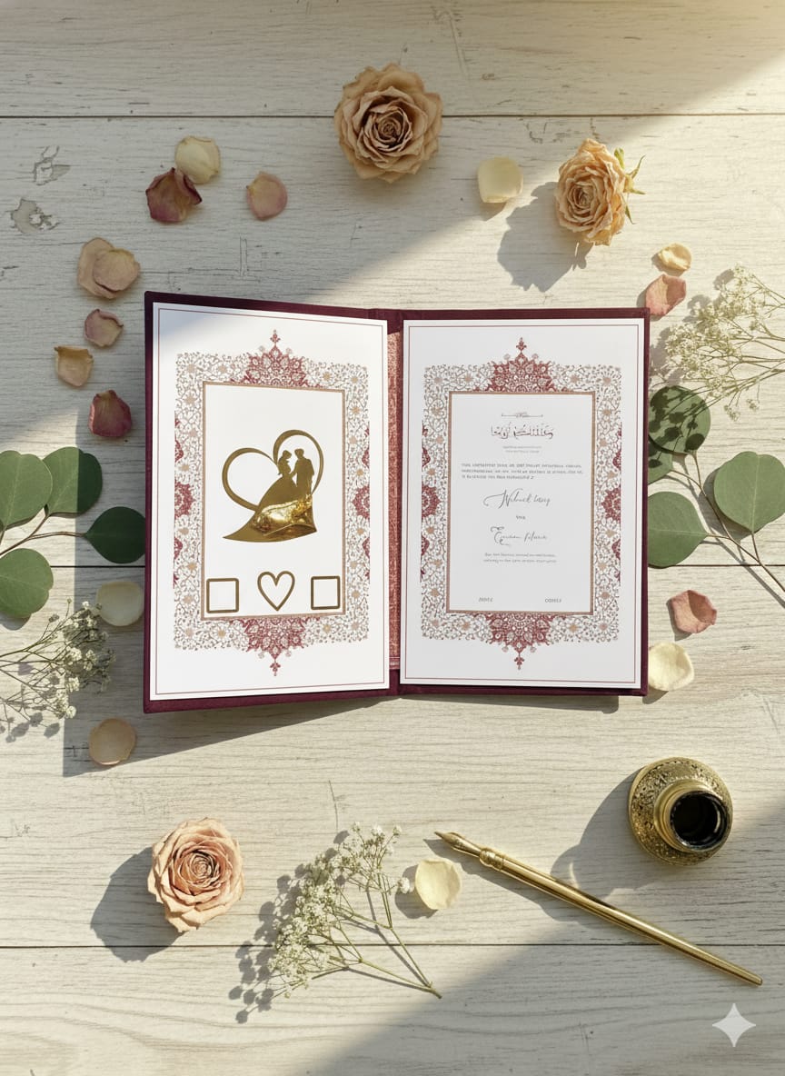 Vibrant Velvet Nikiah certificate  Booklet