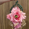 Floral Earrings and bindi