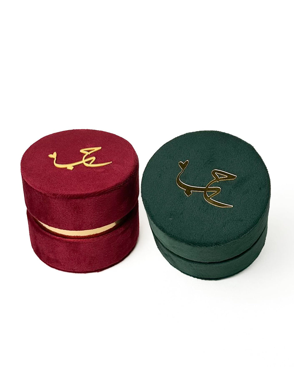 Beige Velvet Round Box