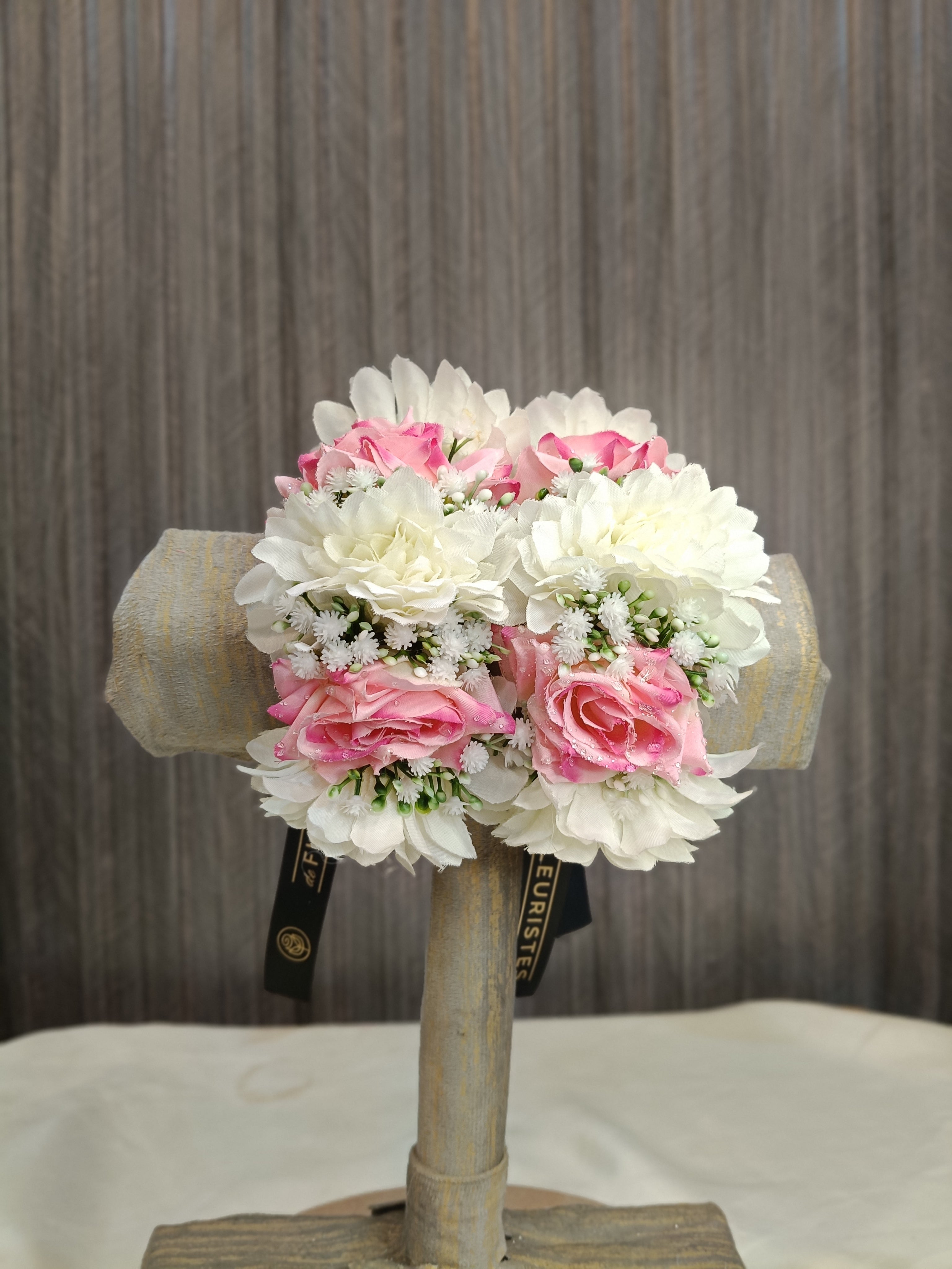 Pink Rose and White gajra for bride's