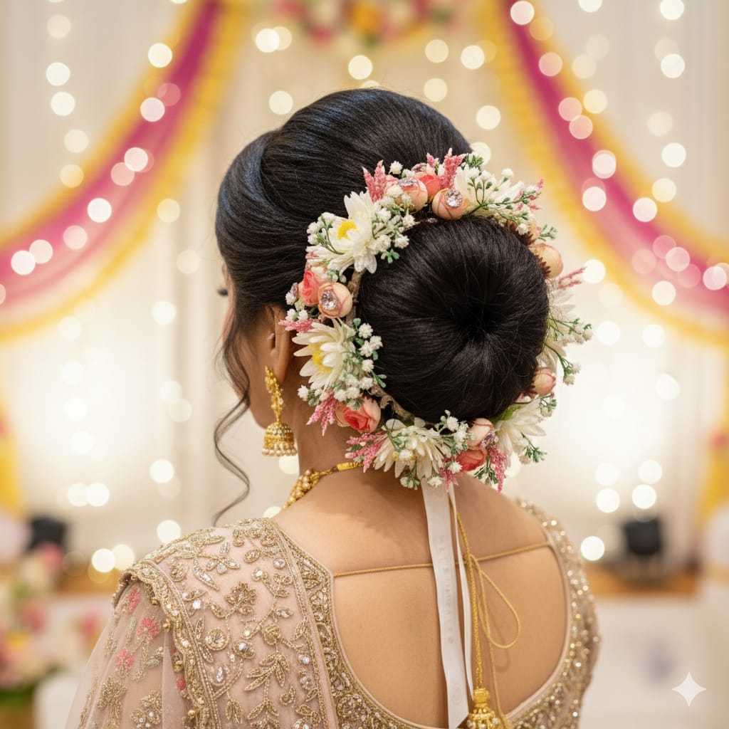 Daisy hair bun