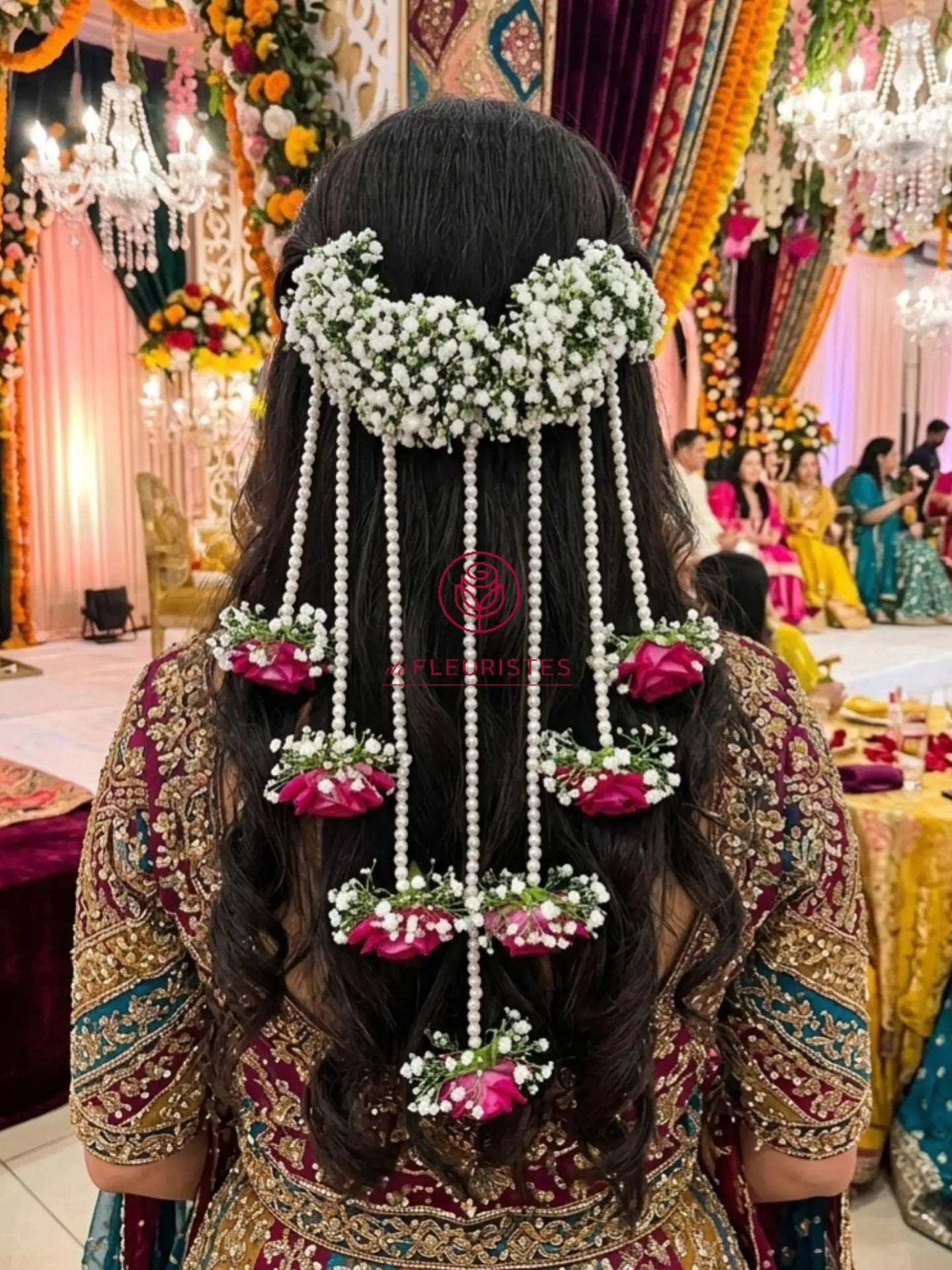Bridal Floral Jooda Gajra – Imperial Hair Bun | De Fleuristes